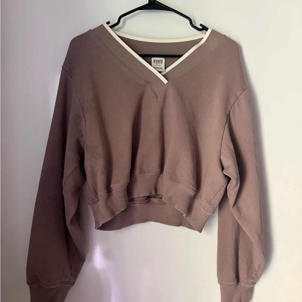 Victoria's Secret Pink V-Neck sweater cropped